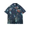 Camisa floral estilo tailandês masculina moda verão marca tendência Ruan bonito manga curta plus size solta para casal usar Seda de Gelo secagem rápida camisa de praia