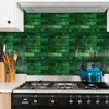 TS374-393 Pegatina de patrón de ladrillo transfronterizo, pegatina de imitación de azulejo para decoración de renovación del hogar y la cocina, pegatina de pared impermeable autoadhesiva