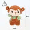 Colgantes de Animales del Zodiaco Tejidos a Crochet, Adornos para Llavero de Bolso Tejido con Hilo, Decoraciones Colgantes de Muñeco de Dibujos Animados Tejidos