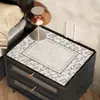 Alfombrilla protectora para encimera de mesita de noche con un toque de lujo ligero y alta gama, cubierta de cuero impermeable y resistente al aceite, cubierta a prueba de polvo para refrigerador y lavadora