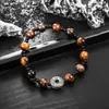 Pulseira de Contas Olho de Tigre Amarelo Transfronteiriça para Homens, Moderna e Versátil para o Dia a Dia, Acessório Simples e Luxuoso para Mulheres