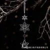 Colgante de copo de nieve austriaco de acrílico transparente, barra de hielo, gota de agua Decoración navideña, lámpara de cristal, adorno para árbol de Navidad