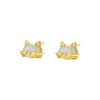 Pendientes de gato antiguo Ning súper lindos con forma de estrella de gato y diamantes, con forma de corazón de niña, elegantes pendientes de gatito con piedra de ojo de gato, nuevos productos