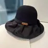 Chapéu de Sol de Aba Larga para Verão Feminino, Chapéu de Pescador Anti-UV com Laço, Pode Ser Amarrado em Rabo de Cavalo, Chapéu de Sol para Exterior