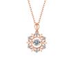 Collar de copo de nieve corazón de ángel de rueda de la fortuna para mujer plata de ley S925 nicho moda alto sentido cadena clavicular venta caliente transfronteriza