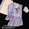 2025 Nuevo Primavera y Otoño Niñas y Niños Algodón Manga Larga Familia Dibujos Animados Pijama Ropa Exterior Casual Bata de Dormir Bata Exterior