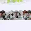Acessórios para pulseiras DIY feitas à mão com contas soltas de fantasma verde de quatro estações, contas redondas, produtos semiacabados, atacado