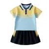 Uniformes Escolares de Algodón Amarillo y Azul para Verano, Uniformes de Clase para Estudiantes de Primaria, Playeras Polo, Estilos Deportivos, 25 Años