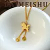Nueva Moda y Exquisita Moneda de Cobre Escama de Dragón Colgante de Unicornio Collar Cadena de Clavícula con Borla de Lujo Ligero Alta Gama para Mujeres