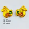 Colgante de Aleación Estilo Chino Zodiaco Oveja Encanto de Oveja Pequeña de Dibujos Animados Tejido a Mano con Cuerda Roja Joyería DIY Accesorios de Año de Nacimiento