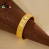 Anillos de Pareja de Trébol de Cuatro Hojas Chapados en Oro Vietnamita CNC Premium Anillos Cerrados de Trébol de Cuatro Hojas Lisos Venta Caliente en Vivo Venta al por Mayor