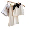 Conjunto de Ropa de Verano para Niñas Nuevo Estilo Coreano Top sin Mangas con Lazo y Pantalones Largos Ropa Infantil de Gasa de Dos Piezas Moderna Comercio Exterior