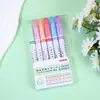 Canetas Curvas para Journaling Criativo, Canetas de Contorno Estéticas de Alto Valor para Estudantes, Canetas de Cabeça Única Coloridas para Marcar Pontos Chave e Contornar