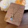 Serie Océano Azul Ballenita Collar de Acero de Titanio para Mujer Diseño de Nicho Estilo Lindo Femenino con Cadena para Clavícula Joyería