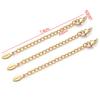 1 Juego de Cadena de Cola con Cierre de Langosta Galvanizado al Vacío de Acero Inoxidable Colgante Colgante DIY Pulsera Collar Accesorios de Joyería