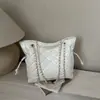 Bolsa Grande de Bordado com Diamantes para Mulheres 2026 Nova Bolsa de Ombro para o Dia a Dia Bolsa Transversal Fashion com Corrente Bolsa Saco