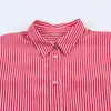 Camisa de Rayas con Puños de Retazos para Mujer, Estilo Casual Suelto Europea y Americana, Aspecto Adelgazante, Nueva Colección Verano 2026 1971/072