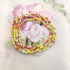 Cadena de cintura simple de moda hecha a mano con cuentas, cadena corporal con cuentas de arroz de colores, cadena de cintura elástica, adornos de cintura de joyería transfronteriza europea y americana para mujeres