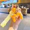 Chaveiro de Letra Criativo Preenchido com Óleo Moda Feminina Colorido Pingente de Bola Flutuante Anel de Chaveiro para Bolsa de Casal