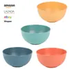 Set de Vajilla de Paja de Trigo Transfronterizo, Bol para Dormitorio para Fideos Instantáneos, Bol Grande para Arroz del Hogar, Bol para Sopa, Bol para Ensalada, Bol Espesado