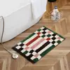 Tapete de flocado geométrico minimalista estilo nórdico, tapete de cabeceira, tapete absorvente para banheiro, entrada, vaso sanitário, tapete antiderrapante para sala de estar