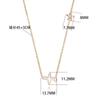 Estilo Popular de Xiaohongshu de Moda y Más Fácil de Combinar Temperamento Collar para Mujer de Acero de Titanio Concha Blanca y Negra Anillo Doble Romano Hueco Collar con Diamante Real +