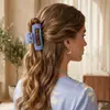 Exclusivamente para Ventas Transfronterizas, Brillantes, Resistentes a Rayones, Pinzas de Tiburón de Silicona Suave Forma Ovalada, Pinzas Suaves para el Cabello de Gama Alta, Exquisitos Accesorios para el Cabello