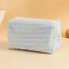 Nova Bolsa de Maquiagem Acolchoada Floral Feminina Necessaire de Viagem Portátil Bolsa de Armazenamento para Cosméticos Batom Carteira