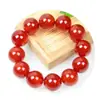 Pulsera de Ágata Calcedonia Roja Natural Redonda para Hombres y Mujeres Pulsera de Jade Cuentas de Buda de Ágata Roja Pulsera Wenwan Suministro en Vivo