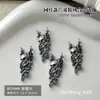 Accesorios para arte de uñas de calavera de Halloween, artículo popular de exportación transfronteriza, uñas postizas a presión DIY de cruz vintage con grandes decoraciones de pedrería