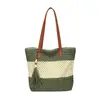 Bolso de paja tejido para mujer, gran capacidad, estilo casual, nueva colección primavera/verano, bolso de hombro, bolso de playa, bolso tote, bolso de mano