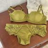 Blanco Sexy Estilo Francés Encaje Delgado Suave Aro de Acero Ropa Interior para Mujer Pecho Pequeño Recoge Hermoso Espalda Sujetador Traje