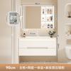 Lavabo de cerámica de gran diámetro combinación de mueble de baño lavabo grande lavabo cerámico integrado lavabo oceánico tamaño grande lavabo de vientre para baño