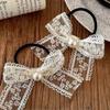 Horquilla de Lazo de Encaje Super Hada Cinta Accesorios para el Cabello Celebridad de Internet Dulce Clip para la Parte Posterior de la Cabeza Tocado Horquilla Clip de Resorte