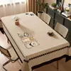 Toalha de mesa vintage, à prova d'água e à prova de óleo, sem lavagem, novo modelo 2026, luxo leve com toque de alta qualidade, toalha de mesa retangular para jantar e capa para mesa de centro