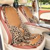 Nova Almofada de Assento de Carro de Pelúcia para Outono e Inverno Cruzamento de Fronteira Estampa de Leopardo Capa de Assento de Carro Fashionável Almofada de Assento de Carro Confortável e Quente