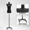 Maniquí de media figura para mujer, modelo de hombro plano negro, accesorios, tienda de ropa, maniquí de mesa, hombro de ángulo recto, expositor de ventana, cuerpo completo
