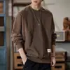 Sudadera de Punto con Bloques de Color Patchwork Estilo Otoño-Invierno Americana Resistente para Hombre, Corte Holgado Tendencia Marca Diseño, Chaqueta de Moda de Punto Cuello Redondo