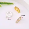 Broche de Semilla de Melón con Zirconia Microincrustada Color Oro 18K Conserva el Color con Conector para Colgante para Collar Pulsera DIY Colgante Accesorio de Broche Universal