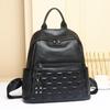 Bolso de Hombro Moda Cuero Genuino Bolso de Mujer Nueva Mochila Casual de Capa Superior de Piel de Vaca a Cuadros Mochila de Gran Capacidad 8160