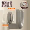 Estante para pantuflas de baño con ventosa, montado en la pared sin taladro, colgador de pantuflas de baño con drenaje móvil, estante de almacenamiento con gancho