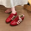 Zapatillas casuales de mujer con cordones y punta redonda, nuevas de verano 2026, zapatillas deportivas casuales blancas de suela plana, versátiles