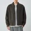 Abrigo de Lana de Alta Inteligencia para Hombre Mo Mai Ke Estilo Invierno 26 Chaqueta de Lana Falsa de Dos Piezas para Hombre 81793.