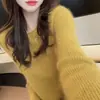 Suéter de Punto Suave para Mujer, Estilo Suave y Perezoso de Otoño e Invierno, Suéter Pulóver Holgado de Cuello Redondo, Suéter de Manga Larga