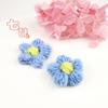 Spot handmade lã puff flor broche bonito cinco pequenas flores crochê DIY acessórios de cabelo feitos à mão