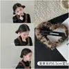 2026 Nuevo Clip para el Cabello de Pelo Melardo con Estampado de Leopardo para Otoño e Invierno para Mujer Clip BB Pasador Clip para Flequillo Clip Lateral para Cabello Suelto