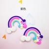 Arcilla Suave Nube Blanca Arcoíris Pequeños Accesorios de Joyería DIY Accesorios para el Cabello de Niños Anillo para el Cabello Accesorios Caja de Almacenamiento Decoración de Parche