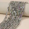 Contas Soltas de Cristal Cilíndrico Colorido Acessórios para Joias DIY Pulseira Colar Materiais para Miçangas Artesanais Fonte de Fábrica Atacado