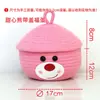 Cesta de Almacenamiento Tejida con Cuerda de Algodón de Oso de Peluche de Dibujos Animados Organizador de Bocadillos para Mesa de Café Caja de Almacenamiento de Juguetes y Artículos Varios para el Hogar