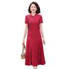 Vestido para Mujeres de Mediana Edad y Ancianas para Suegra Vestido de Boda para Suegra Cheongsam para Vestido Novia Nuevo Vestido de Verano de Manga Corta para Vestido de Boda